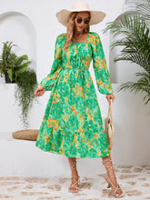 Load image into Gallery viewer, Printed Long Sleeve Midi Dress