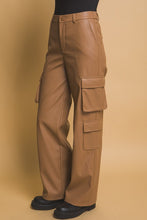 Load image into Gallery viewer, Love Tree PU Leather Cargo Pants