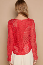 Load image into Gallery viewer, POL Exposed Seam Long Sleeve Lace Knit Top