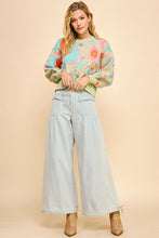 Load image into Gallery viewer, Davi &amp; Dani Drawstring Hem Wide Leg Mid Rise Jeans