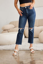 Load image into Gallery viewer, RFM Full Size Tummy Control Distressed High Waist Raw Hem Jeans