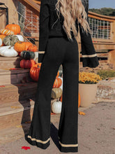 Load image into Gallery viewer, Perfee V-Neck Long Sleeve Top and Pants Set