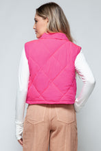 Load image into Gallery viewer, Snobbish Snap Down Quilted Crop Vest