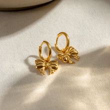 Load image into Gallery viewer, 18K Gold-Plated Bow Earrings