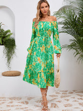 Load image into Gallery viewer, Printed Long Sleeve Midi Dress