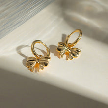 Load image into Gallery viewer, 18K Gold-Plated Bow Earrings