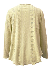 Load image into Gallery viewer, Eyelet Long Sleeve Blouse