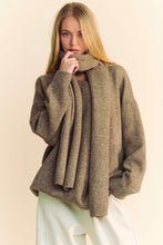 Load image into Gallery viewer, Davi &amp; Dani V-Neck Dropped Shoulder Sweater with Scarf