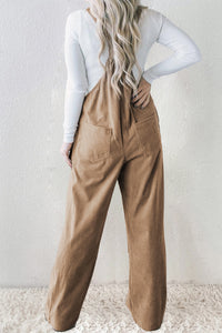 Square Neck Wide Strap Overalls