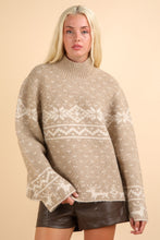 Load image into Gallery viewer, VERY J Christmas Element Mock Neck Long Sleeve Sweater