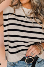 Load image into Gallery viewer, Striped Round Neck Knit Vest