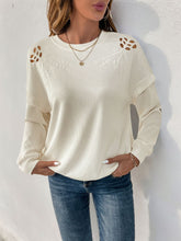 Load image into Gallery viewer, Perfee Cutout Round Neck Long Sleeve Sweatshirt