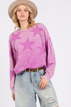 Load image into Gallery viewer, SAGE + FIG Mineral Wash Star Pattern T-Shirt