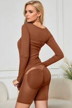 Load image into Gallery viewer, Basic Bae Built-In Shapewear Square Neck Long Sleeve Maxi Dress