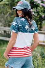 Load image into Gallery viewer, US Flag Round Neck Short Sleeve T-Shirt