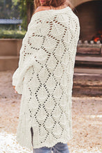 Load image into Gallery viewer, Openwork Open Front Long Sleeve Cardigan