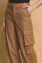 Load image into Gallery viewer, Love Tree PU Leather Cargo Pants