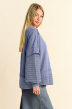 Load image into Gallery viewer, Davi &amp; Dani Faux Layered Round Neck Sweater