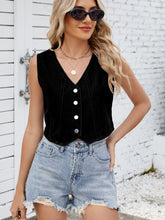 Load image into Gallery viewer, V-Neck Button Down Denim Vest