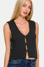 Load image into Gallery viewer, Zenana Hook and Eye Closure V-Neck Sweater Vest