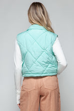 Load image into Gallery viewer, Snobbish Snap Down Quilted Crop Vest