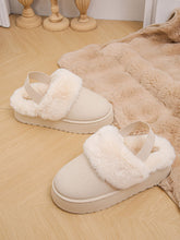 Load image into Gallery viewer, Faux Fur Round Toe Platform Slippers