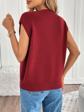 Load image into Gallery viewer, Perfee Pocketed Round Neck Cap Sleeve Cardigan