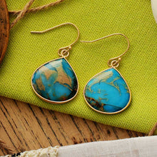 Load image into Gallery viewer, 18K Gold-Plated Natural Stone Earrings