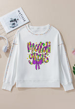 Load image into Gallery viewer, MARDI GRAS Round Neck Long Sleeve Sweatshirt