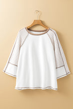 Load image into Gallery viewer, Striped Round Neck Raglan Sleeve Top