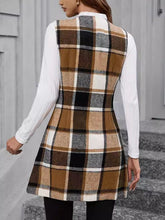 Load image into Gallery viewer, Plaid V-Neck Vest Coat