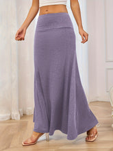 Load image into Gallery viewer, Solid Elastic Waist Maxi Skirt