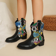 Load image into Gallery viewer, PU Leather Color Block Boots