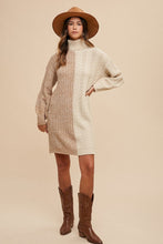 Load image into Gallery viewer, Annie Wear Color Block Turtleneck Sweater Dress