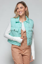 Load image into Gallery viewer, Snobbish Snap Down Quilted Crop Vest