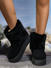 Load image into Gallery viewer, Thermal Faux Fur Suede Platform Boots