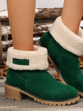 Load image into Gallery viewer, Thermal Fuzzy Block Heel Boots