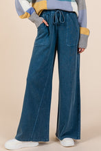 Load image into Gallery viewer, Mittoshop Mineral Wash French Terry Drawstring Wide Leg Pants