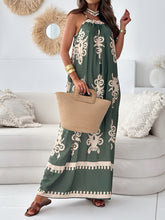 Load image into Gallery viewer, Printed Spaghetti Strap Sleeveless Maxi Dress