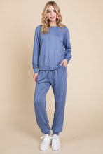 Load image into Gallery viewer, Super Lady Round Neck Raglan Sleeve Top and Pants Lounge Set