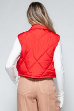 Load image into Gallery viewer, Snobbish Snap Down Quilted Crop Vest