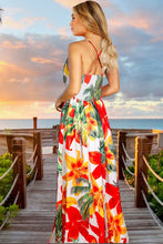 Load image into Gallery viewer, Crisscross Printed Surplice Cami Dress