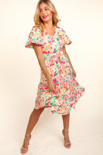 Load image into Gallery viewer, Haptics Tiered Floral Midi Dress with Pockets