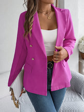 Load image into Gallery viewer, Decorative Pocket Flap Lapel Collar Long Sleeve Blazer