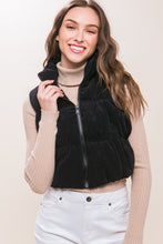 Load image into Gallery viewer, Love Tree Corduroy Zip Up Puffer Vest with Pockets