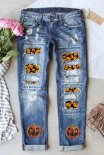 Load image into Gallery viewer, Pumpkin Distressed Straight Jeans