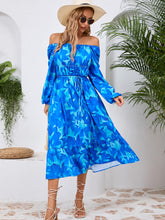 Load image into Gallery viewer, Printed Long Sleeve Midi Dress