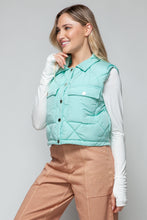 Load image into Gallery viewer, Snobbish Snap Down Quilted Crop Vest