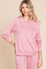 Load image into Gallery viewer, Super Lady Round Neck Raglan Sleeve Top and Drawstring Pants Lounge Set