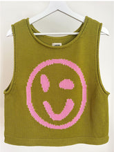 Load image into Gallery viewer, Smiley Round Neck Sweater Vest